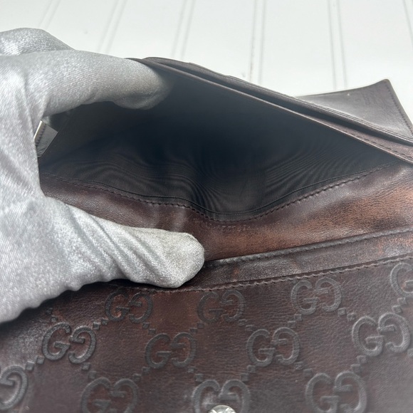 Gucci Brown Bi-Fold Leather Wallet Unisex - Picture 14 of 15
